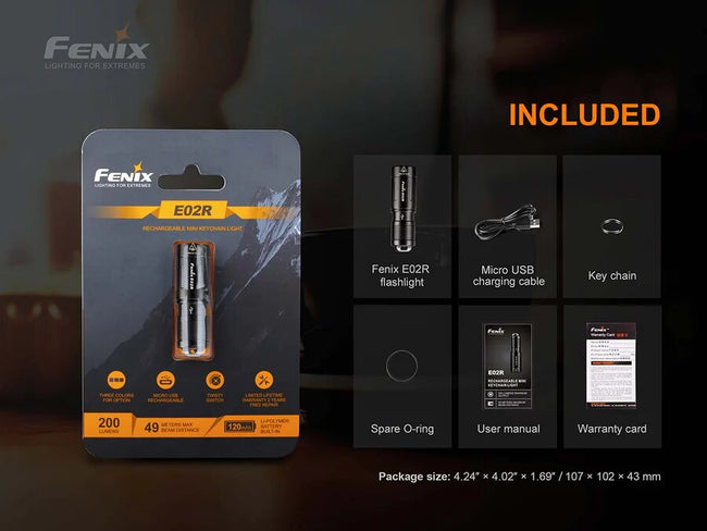 Fenix E02R Rechargeable EDC Flashlight
