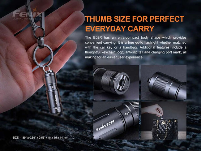 Fenix E02R Rechargeable EDC Flashlight