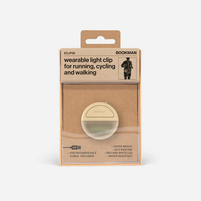 Bookman Eclipse USB rechargeable WHITE/RED light clip