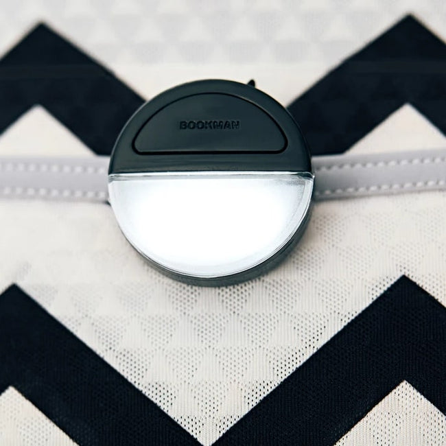 Bookman Eclipse USB rechargeable WHITE/RED light clip