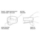 Bookman Eclipse USB rechargeable WHITE/RED light clip