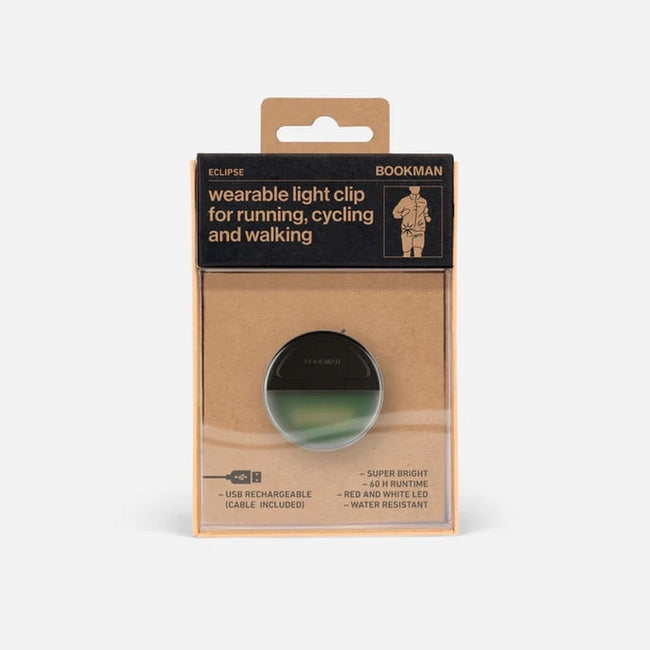 Bookman Eclipse USB rechargeable WHITE/RED light clip