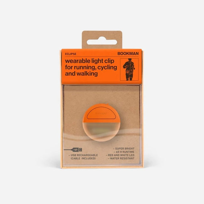 Bookman Eclipse USB rechargeable WHITE/RED light clip