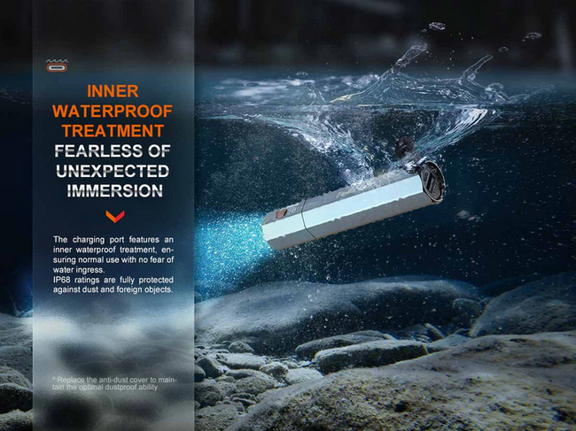 Fenix E-CP Rechargeable Flashlight with Power Bank