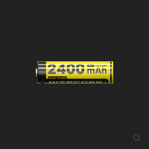 Nitecore NH2400 Oplaadbare AA Li-Ion batterij 2400mAh, 1,5V met USB-C Poort, 4 stuks