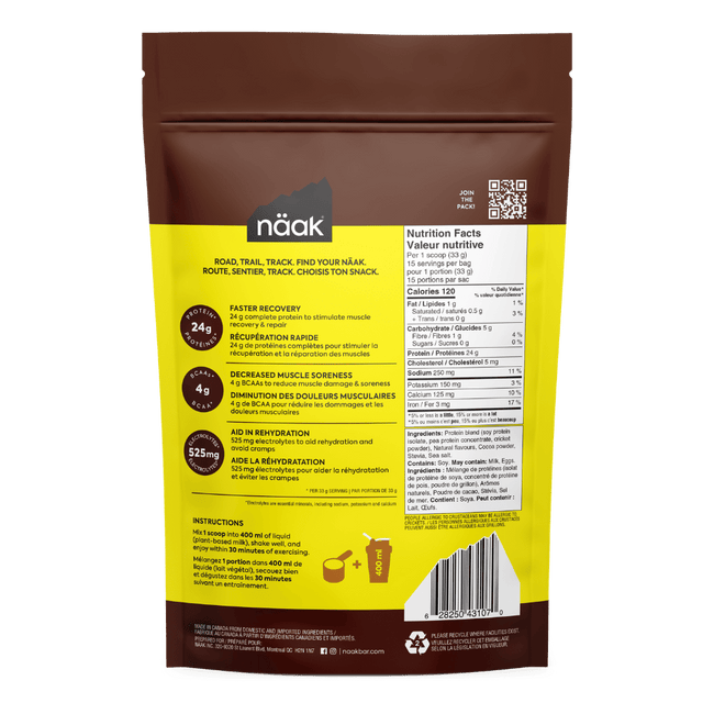 Näak ULTRA RECOVERY™ Chocolate Protein Powder (500g)