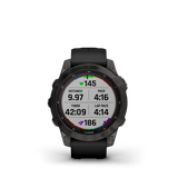 Garmin Fēnix® 7 – Sapphire Solar editie, Carbon Grey DLC titanium met zwarte polsband