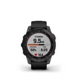 Garmin Fēnix® 7 – Sapphire Solar editie, Carbon Grey DLC titanium met zwarte polsband