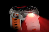 Garmin Fēnix® 7 Pro – Sapphire Solar Edition, Titanium met Fog Gray/Ember Orange band & Carbon Gray DLC titanium met zwarte band