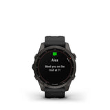 Garmin Fēnix® 7 S – Sapphire Solar editie, Carbon Grey DLC titanium met zwarte polsband